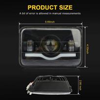 Kvadratinis 5 colių LED priekinis žibintas su DRL, skirtas lengviesiems sunkvežimiams ir automobiliams M Horseman, MT/Manual gear