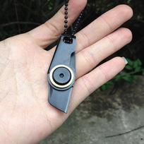 Mini kišeninis peilis sulankstomas raktų pakabukas Modernus raktų pakabuko pakabuko ašmenų įrankis 1 Pcs