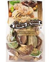 Sausainiai PIETRO ROSSI Soft Amaretti, su lazdyno riešutais ir juodu šokoladu, 180 g