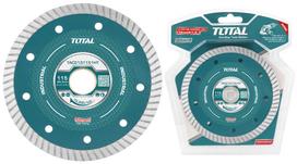 Deimantinis pjovimo diskas TOTAL, plonas-0,8mm, 115x22mm, segmento plotis 8mm, TAC2131151HT