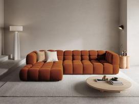 Minkštas kampas Cosmopolitan Design Sky 4, oranžinis, kairinis