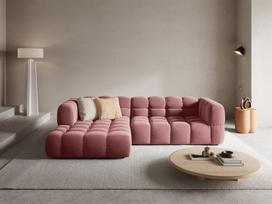 Minkštas kampas Cosmopolitan Design Sky 4, rožinis, kairinis