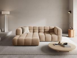 Minkštas kampas Cosmopolitan Design Sky 3, smėlio, kairinis