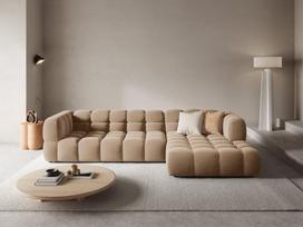 Minkštas kampas Cosmopolitan Design Sky 4, smėlio, dešininis