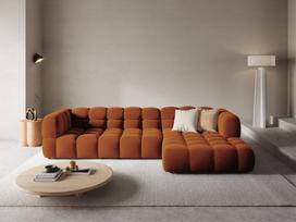 Minkštas kampas Cosmopolitan Design Sky 4, oranžinis, dešininis