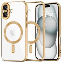 Skaidrus dėklas su auksinėmis detalėmis "Tech-Protect Magflex Magsafe" telefonui iPhone 16