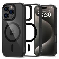 Skaidrus dėklas su juodomis detalėmis "Tech-Protect Magmat Magsafe" telefonui iPhone 16 Pro Max