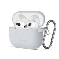 Pilkos spalvos ausinių dėklas "Tech-Protect Silicone Hook" skirtas Apple Airpods 3