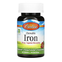 Carlson Labs Chewable Iron 30 mg 60 tab