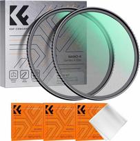Filtras Kf Rinkinys Filtrów 2w1 Filtras Juodas Diffusion 1/4 Oraz 1/8 K&f Concept Na 58mm / Sku.1712v1
