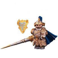 Apskritojo stalo riteriai surinko statybinių blokelių minifigūrėlių žaislus