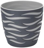 Vazonas Sahara Duo 14cm Tamsiai pilkas