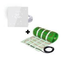 Grindinio šildymo tinklelis Wellmo MAT 1m2 + programuojamas termostatas Feelspot WTH22.16