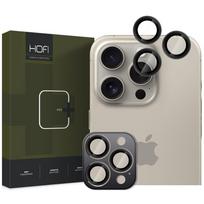 Juodos spalvos apsauga "Hofi Camring Pro+" telefono kamerai Apple iPhone 16 Pro / 16 Pro Max