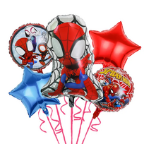 Folinių Balionų Rinkinys Žmogus Voras 5 vnt Spider Man ( AYD230510-11 )