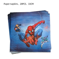 Vienkartinės popierinės servetėlės „Žmogus voras” (Spiderman) 20 vnt.