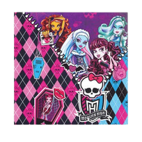 Vienkartinės popierinės servetėlės Monster High, 20 vnt.