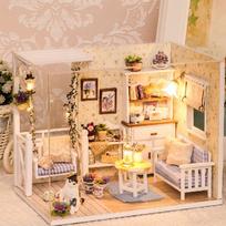 „Pasidaryk pats“ miniatiūriniai 3D mediniai miniatiūros žaislai lėlių nameliai vaikams Gimtadienio dovanos Namas Kitty dienoraštis smėlis