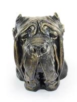Neapolio mastifas, Mastino Napoletano - šuns biustas, didelė šuns galva sodui, unikali svetainės dekoracija nuo Art-Dog prekės ženklo ruda