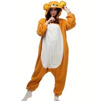 Rilakkuma Cosplay kostiumai suaugusiems Kigurum vientisi pižamos marškinėliai Helovino drabužiams visam kūnui S juoda