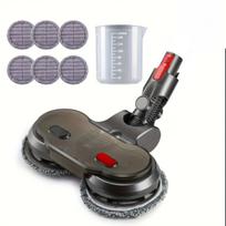 Elektrinis šluostės priedas yra suderinamas su Dyson V11 V10 V8 V7 V15 belaidžiais vertikaliais dulkių siurbliais ir yra su 6 plaunamais šluostės pagalvėlėmis ir puodeliu.