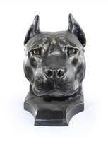 Amerikiečių Stafordšyro terjeras, Amstaff - šuns biustas, didelė šuns galva sodui, unikali  Art-Dog  prekės ženklo svetainės apdaila ruda
