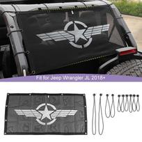Automobilio bagažinės apsauga nuo saulės tinklelis Apsauga nuo saulės, skirta Jeep Wrangler TJ JK JL BJ40L BJ40 Plus 4 durų versijai, Išorės aksesuarai, Apsauga nuo UV spindulių juoda