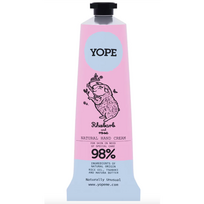 YOPE Natūralus rankų kremas, Rabarbarai ir rožės, 50ml.