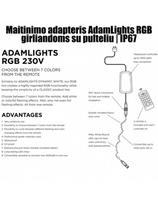 Maitinimo adapteris AdamLights RGB girliandoms su pulteliu | IP67, 180 cm.