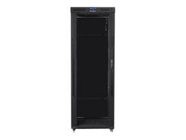 LANBERG free standing rack 19inch cabinet 42U 800x800 glass door LCD flat pack black