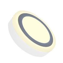 12W+3W LED paviršinė panelė V-TAC, apvali (3000K) šiltai balta