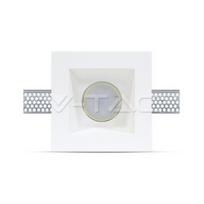 GU10 lemputės rėmelis, kvadratinis, baltas, gilus, 120x120mm