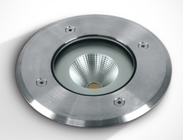 10W LED įleidžiamas į žemę šviestuvas, nerūdijančio plieno sp., 3000K