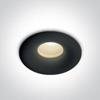 1W LED įleidžiamas šviestuvas, juodas, 3000K