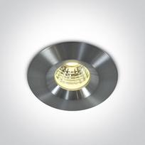 1W/3W LED įleidžiamas šviestuvas, aliuminio sp., 6000K