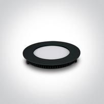 8W LED įleidžiama panelė, juoda, 3000K