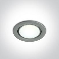 9W LED įleidžiamas šviestuvas, pilkas, 6000K