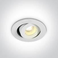 1W/3W LED įleidžiamas pakreipiamas šviestuvas, baltas, 3000K