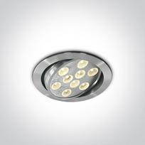 9W LED įleidžiamas pakreipiamas šviestuvas, aliuminio sp., 3000K