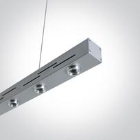 6x1W LED pakabinamas linijinis šviestuvas, pilkas, 3000K