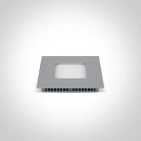 8W LED įleidžiama panelė, pilka, 6000K