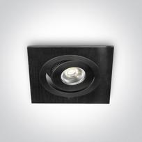 1W LED įleidžiamas pakreipiamas šviestuvas, juodas, 6000K