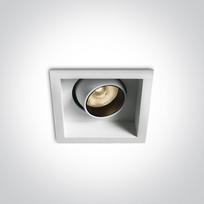 6W LED įleidžiamas pakreipiamas šviestuvas, baltas, 3000K