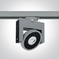 10W LED šviestuvas į bėgelius, pilkas, 6000K