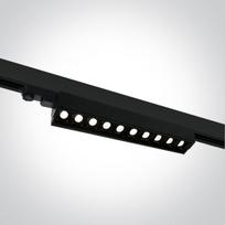 10x5W LED linijinis bėgelio šviestuvas, juodas, 4000K