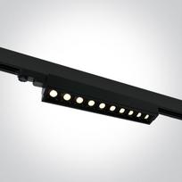 10x5W LED linijinis bėgelio šviestuvas, juodas, 3000K