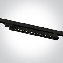 15X1W LED linijinis bėgelio šviestuvas, juodas, 3000K