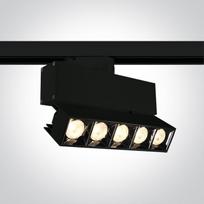 20W LED šviestuvas į bėgelius, juodas, 3000K
