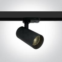 12W LED šviestuvas į bėgelius, juodas, 3000K