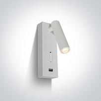 3W LED sieninis šviestuvas- skaitymo lempa, baltas, 3000K